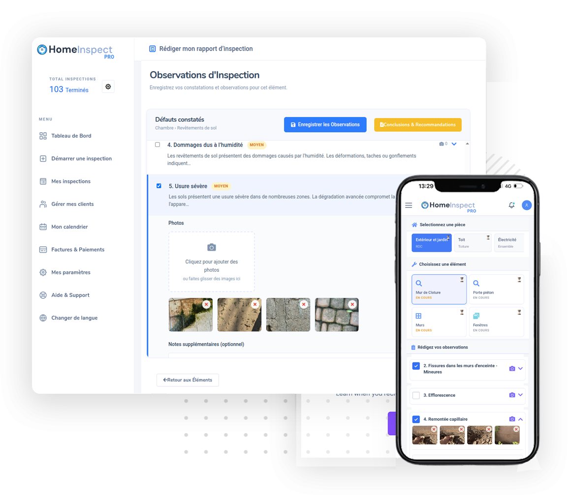 Logiciel expert inspection immobilière